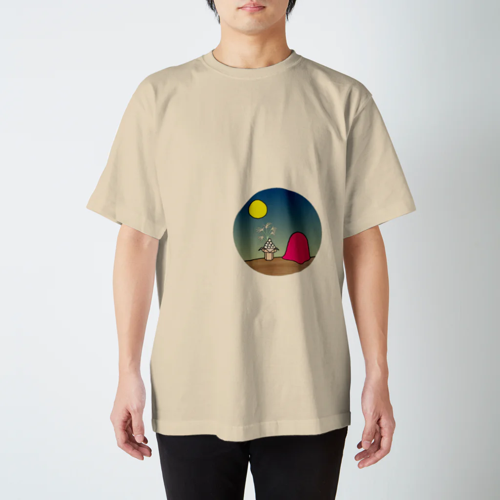 フトンナメクジのa full-moon night - オツキミ スタンダードTシャツ