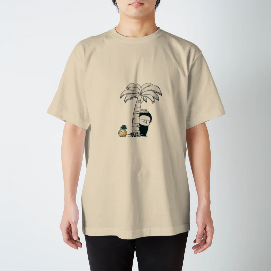 MINI BANANA ゴリラの親子のMINI BANANA ヤシの木 スタンダードTシャツ