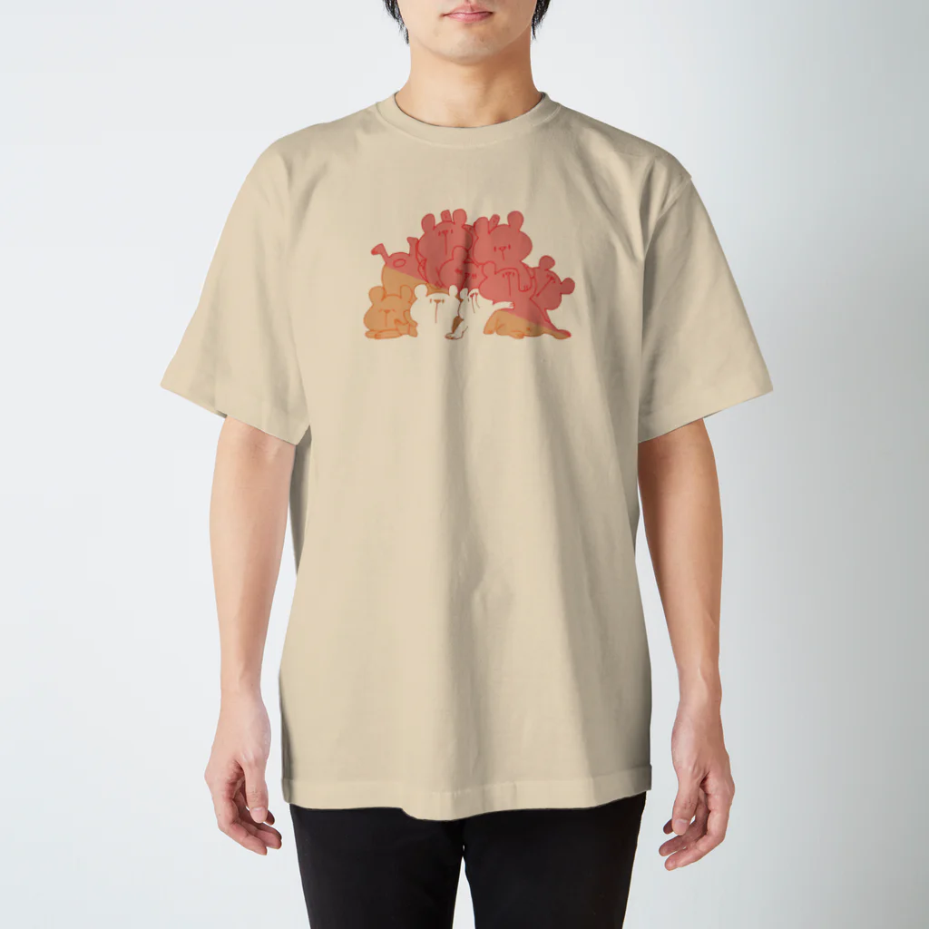 shirokumasaanのしろくまだらけ　赤２ Regular Fit T-Shirt