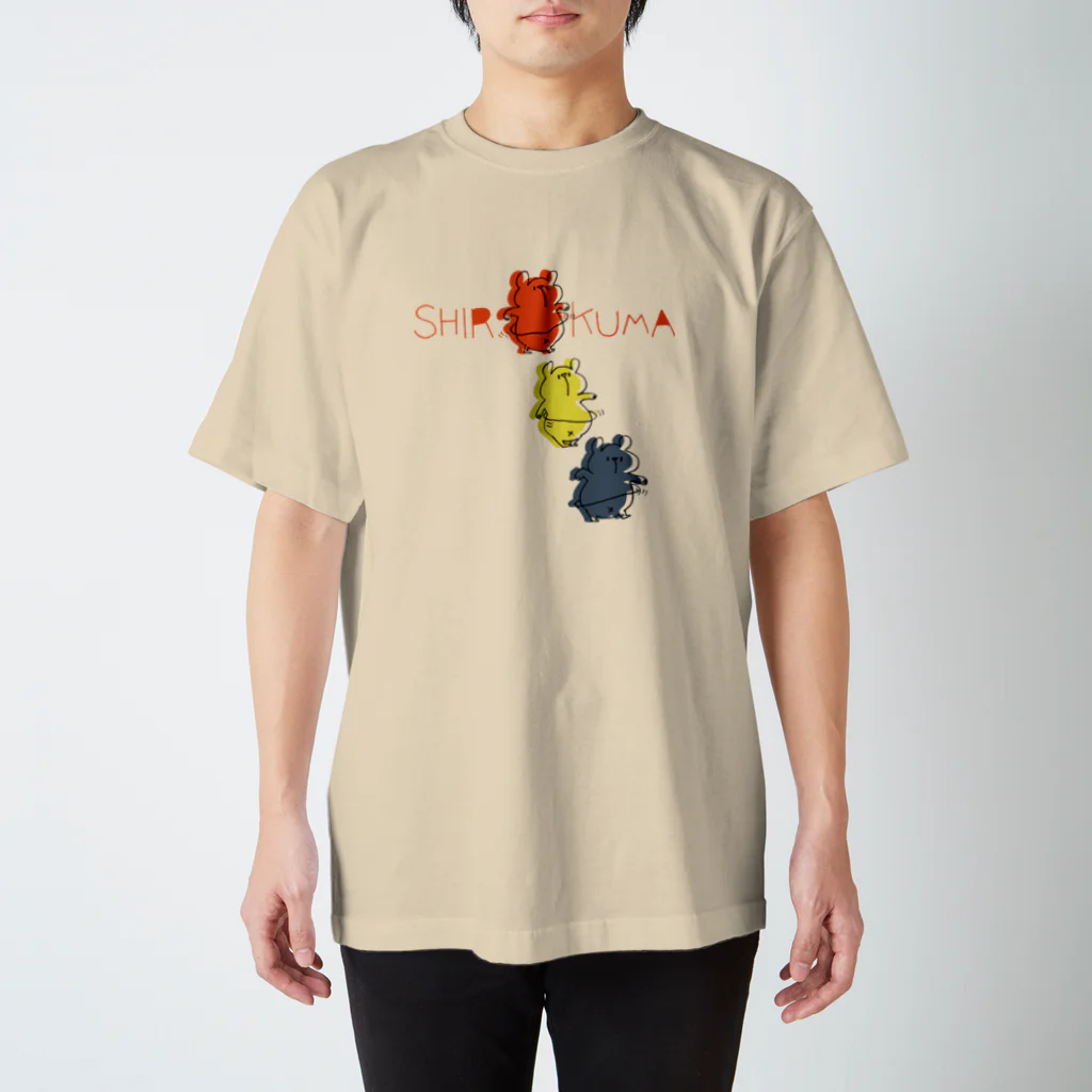 shirokumasaanのしろくま三色 スタンダードTシャツ