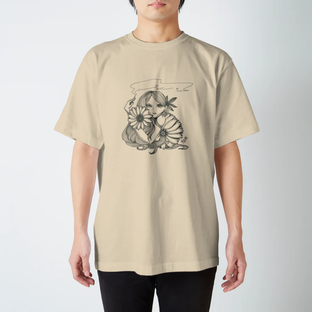 ⌘うさぎとアタシ⌘の花と煙 スタンダードTシャツ