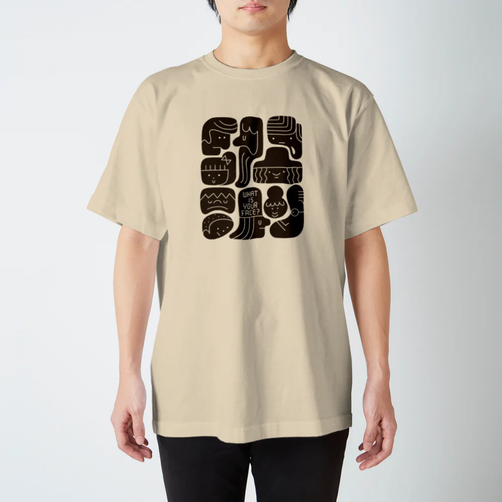 boo-banaのWHAT IS YOUR FACE? Regular Fit T-Shirt