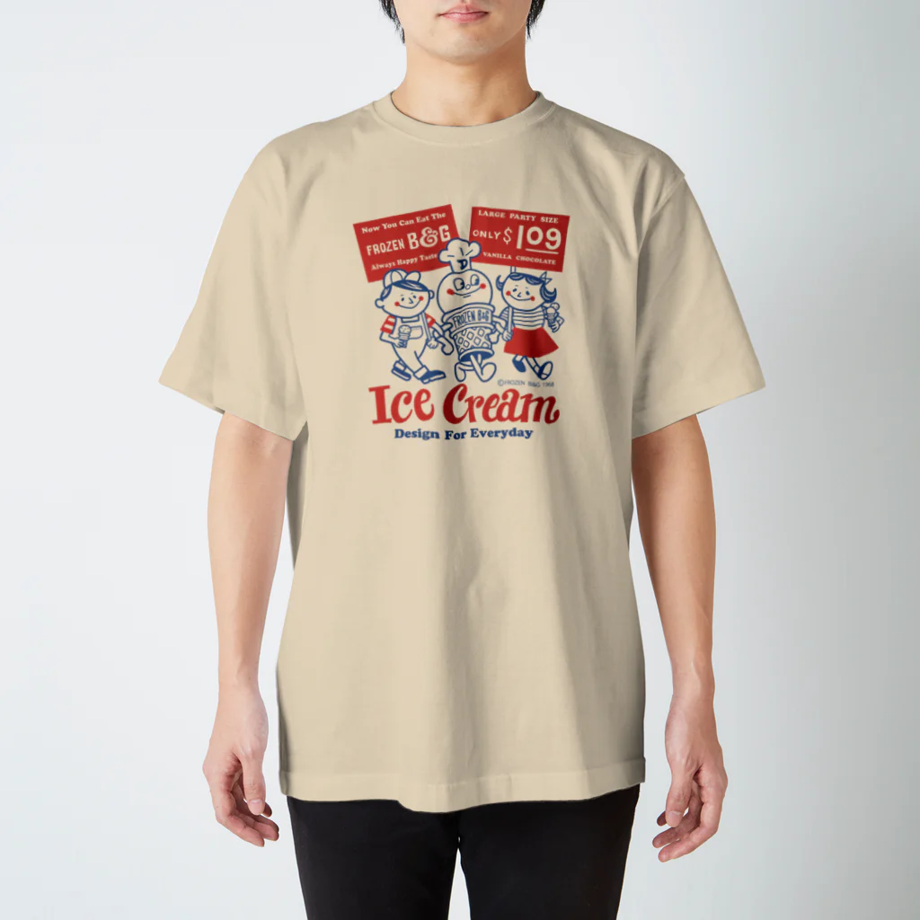 Design For EverydayのアイスクリームBoy&Girl☆アメリカンレトロ Regular Fit T-Shirt
