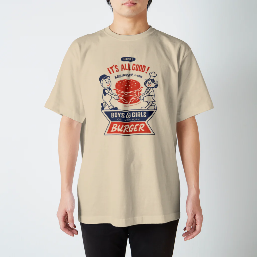 Design For Everydayのハンバーガー＆BOY＆GIRL スタンダードTシャツ