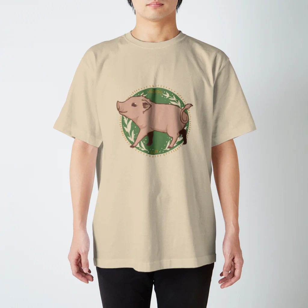 Lichtmuhleのミニブタさんイラスト Regular Fit T-Shirt