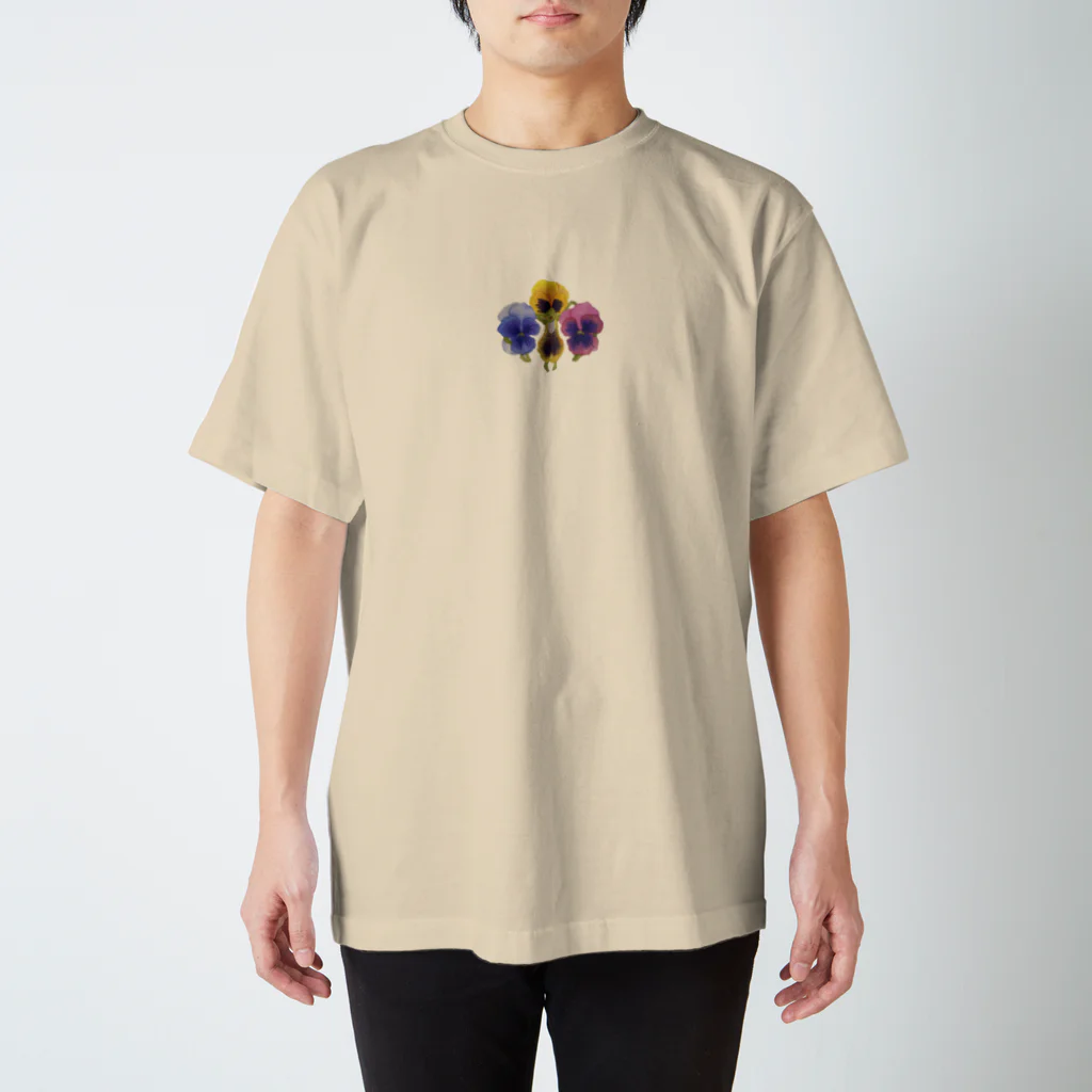 熊八木ちさのパンジーのお昼寝 Regular Fit T-Shirt