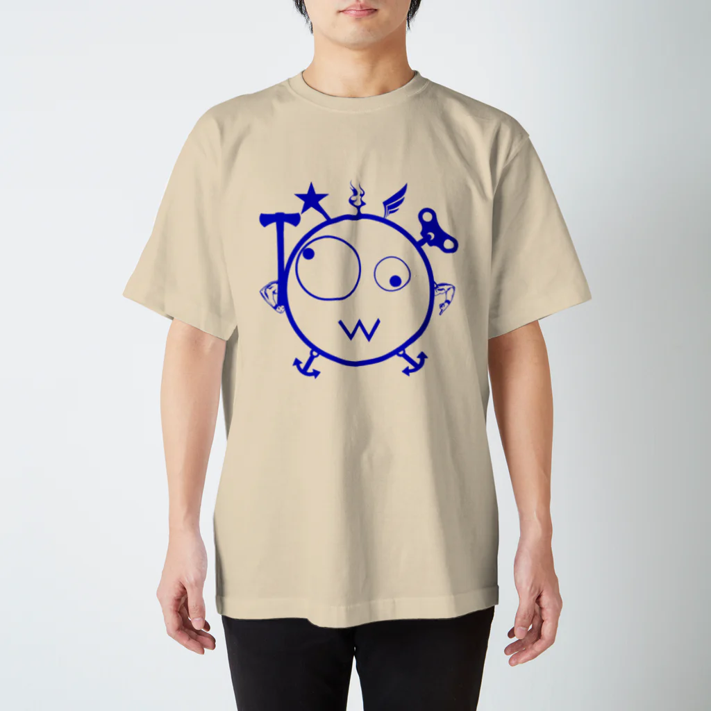 Kpyhnのキェキェ(blue) スタンダードTシャツ