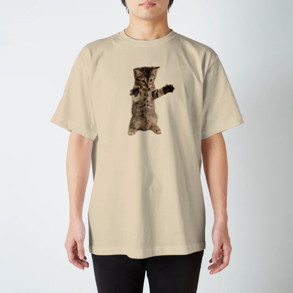 NEKOTORU（ねことる）の魔除け（弱）キジトラ子猫 スタンダードTシャツ