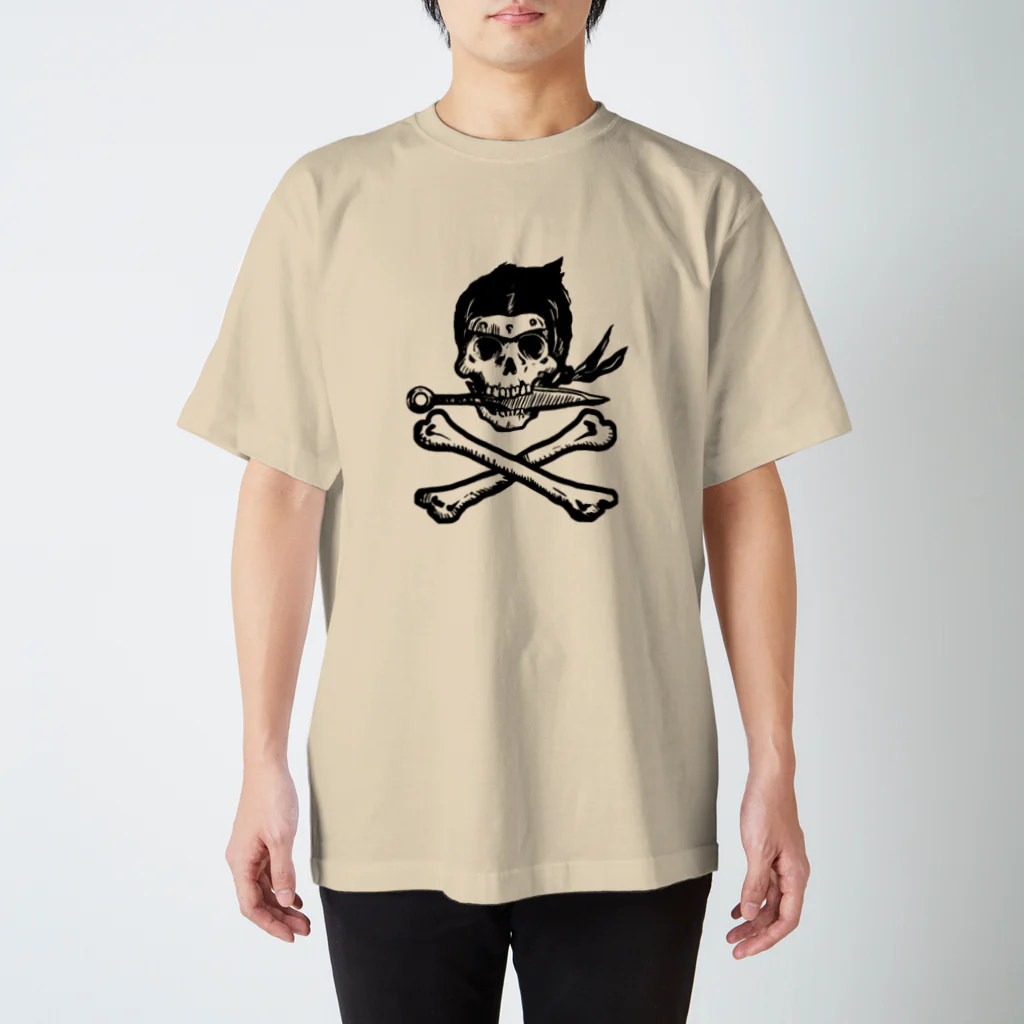 NINJA WARSのNinja skull 黒 スタンダードTシャツ