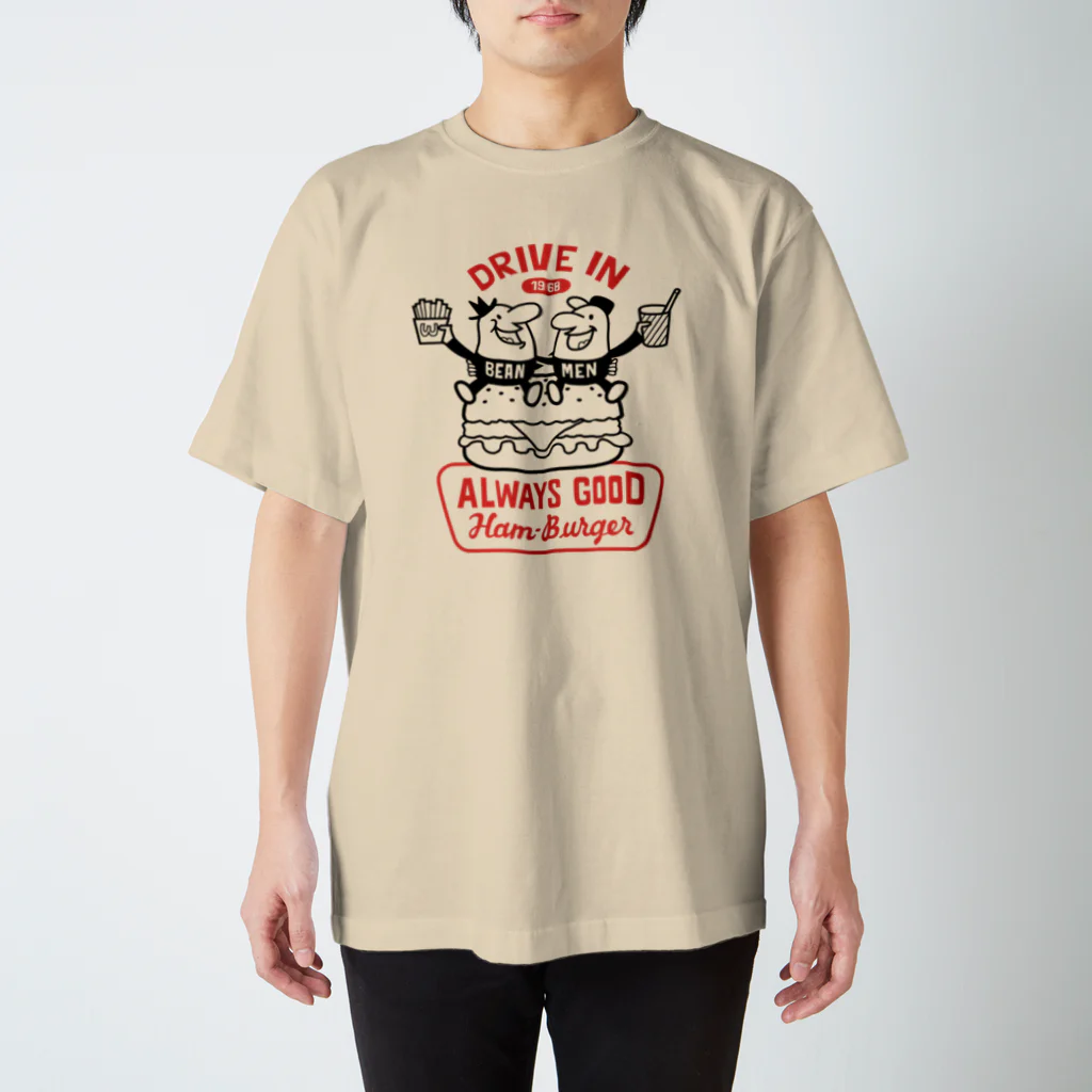 Design For Everydayのビーンズマンとハンバーガー Regular Fit T-Shirt