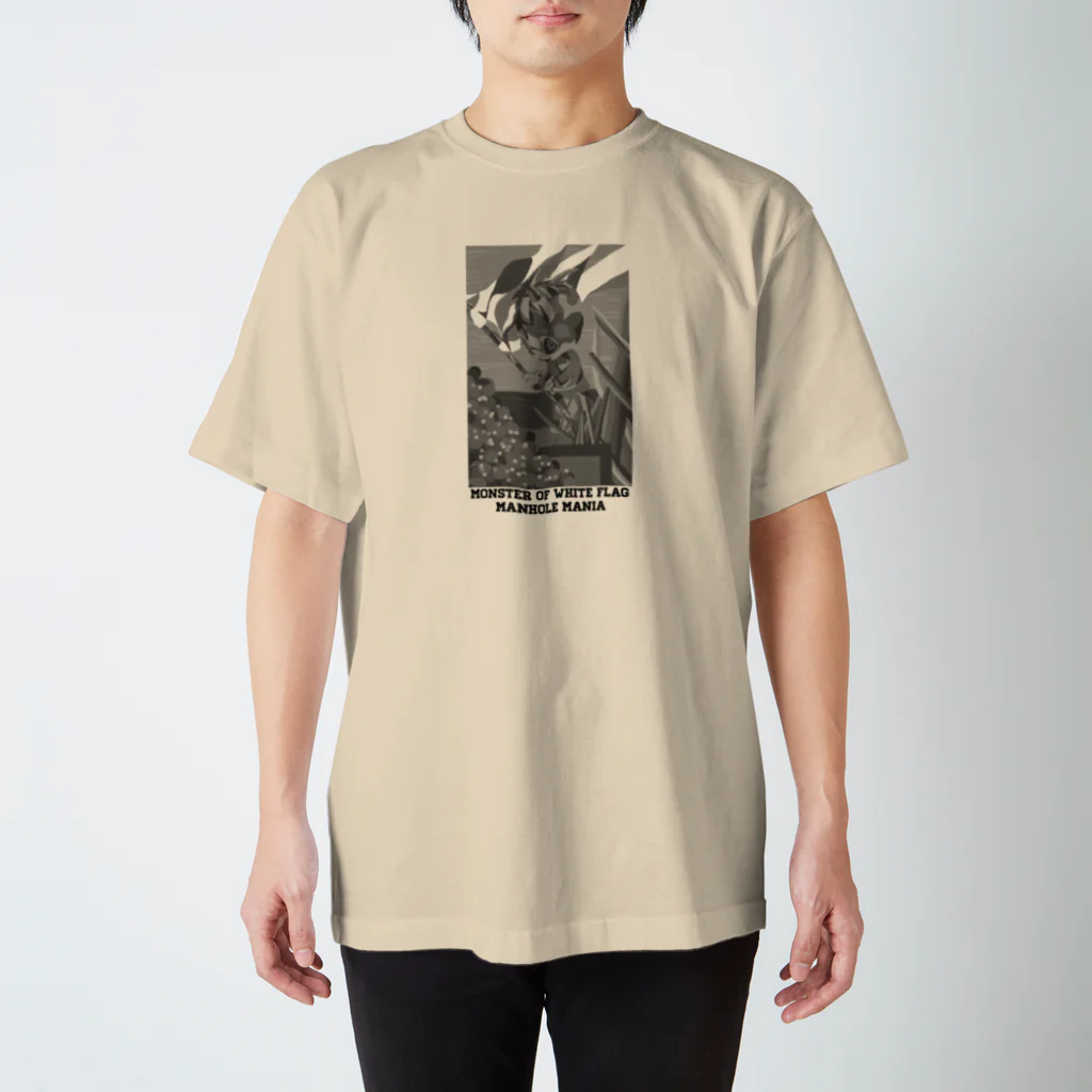 manholemaniaのMonster of white flag スタンダードTシャツ