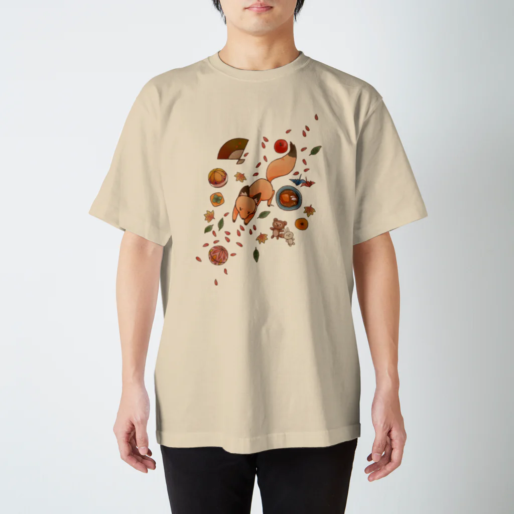 こんこん。のきつねのたからもの スタンダードTシャツ