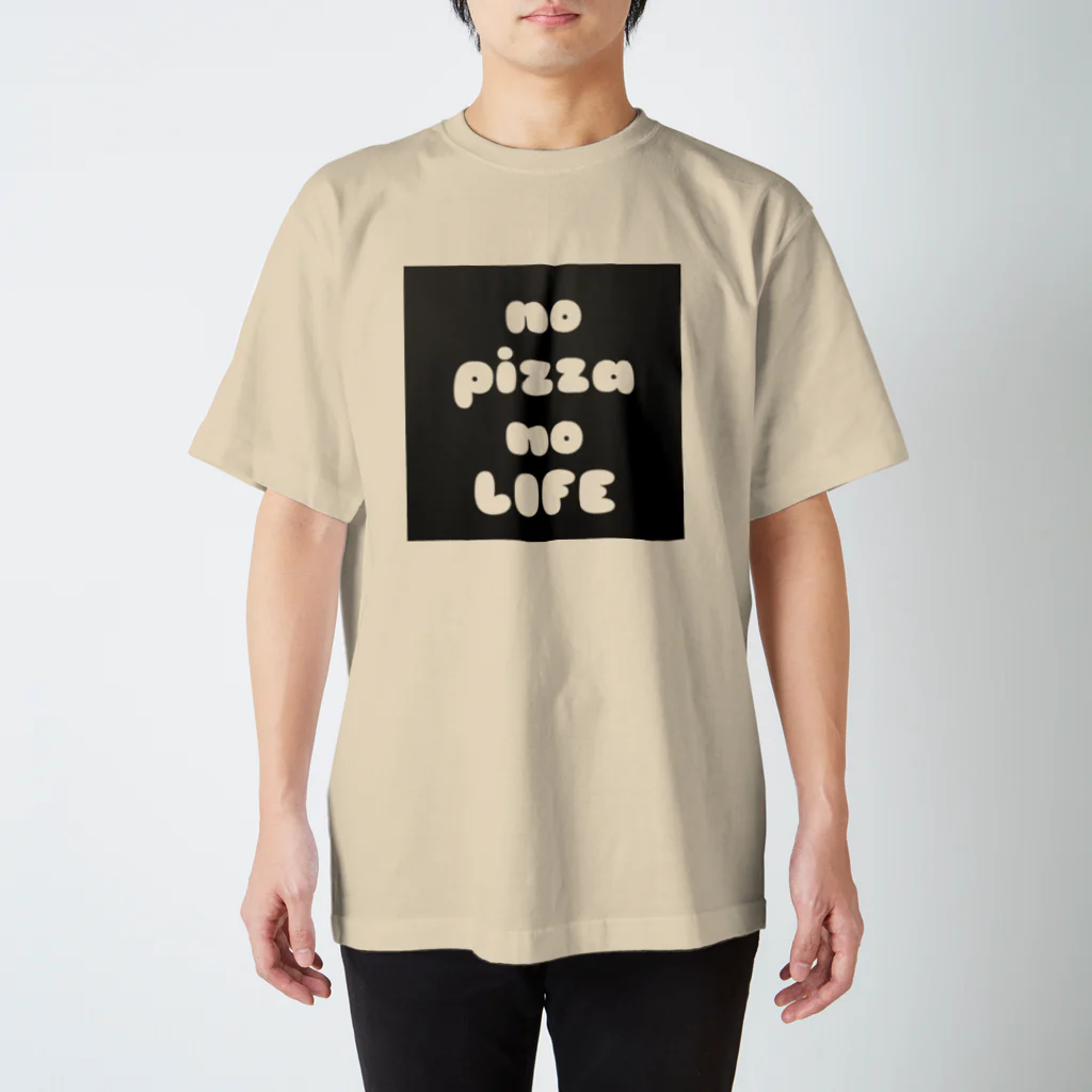 kjm_000131のno pizza no life スタンダードTシャツ