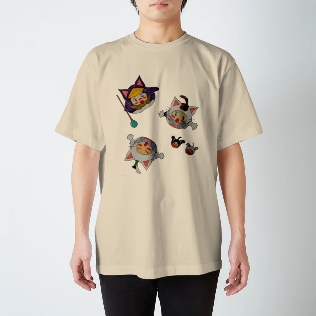 猫戦士のお店の飛行機雲を見つけたよ スタンダードTシャツ