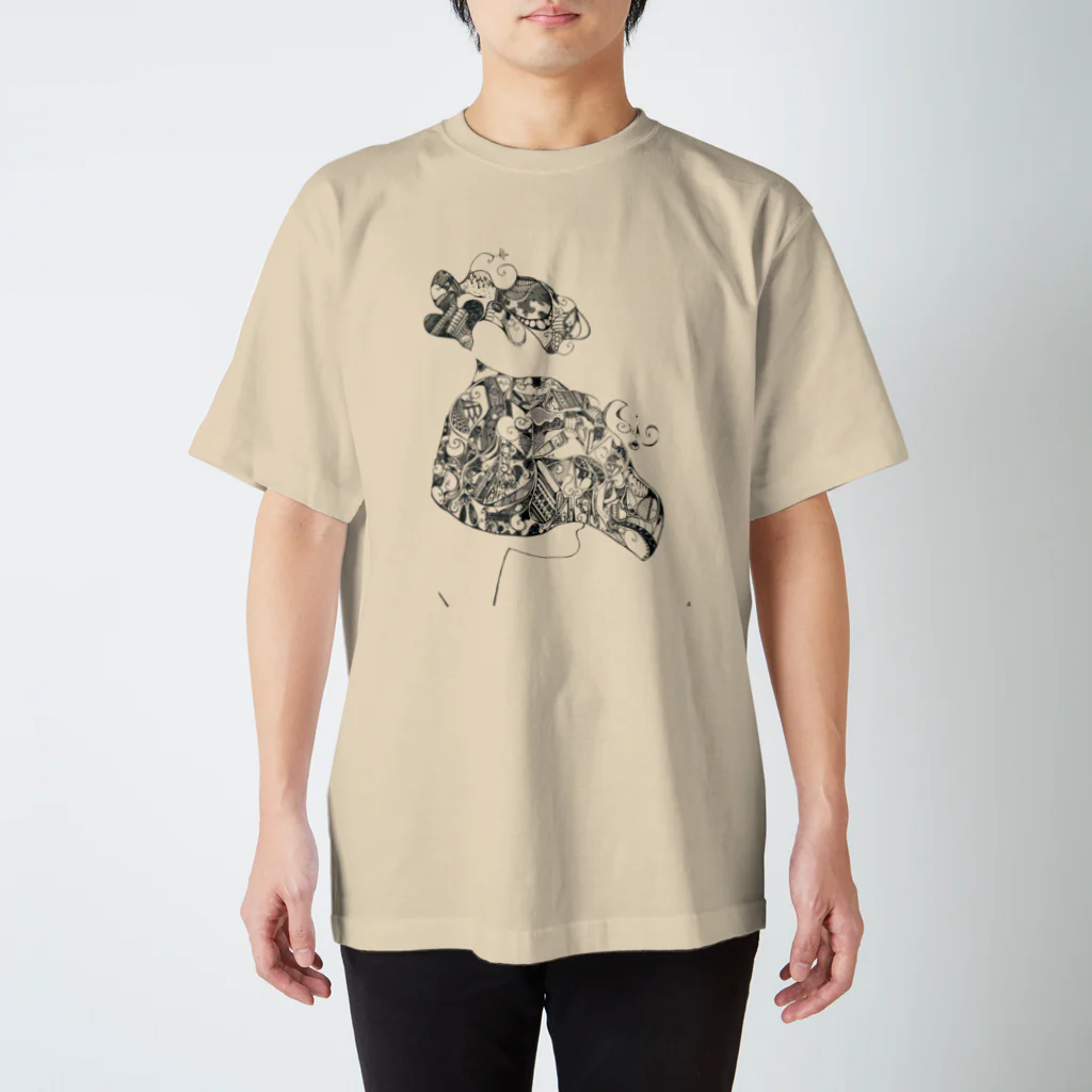 牧 やひろの仮面舞踏会 Regular Fit T-Shirt