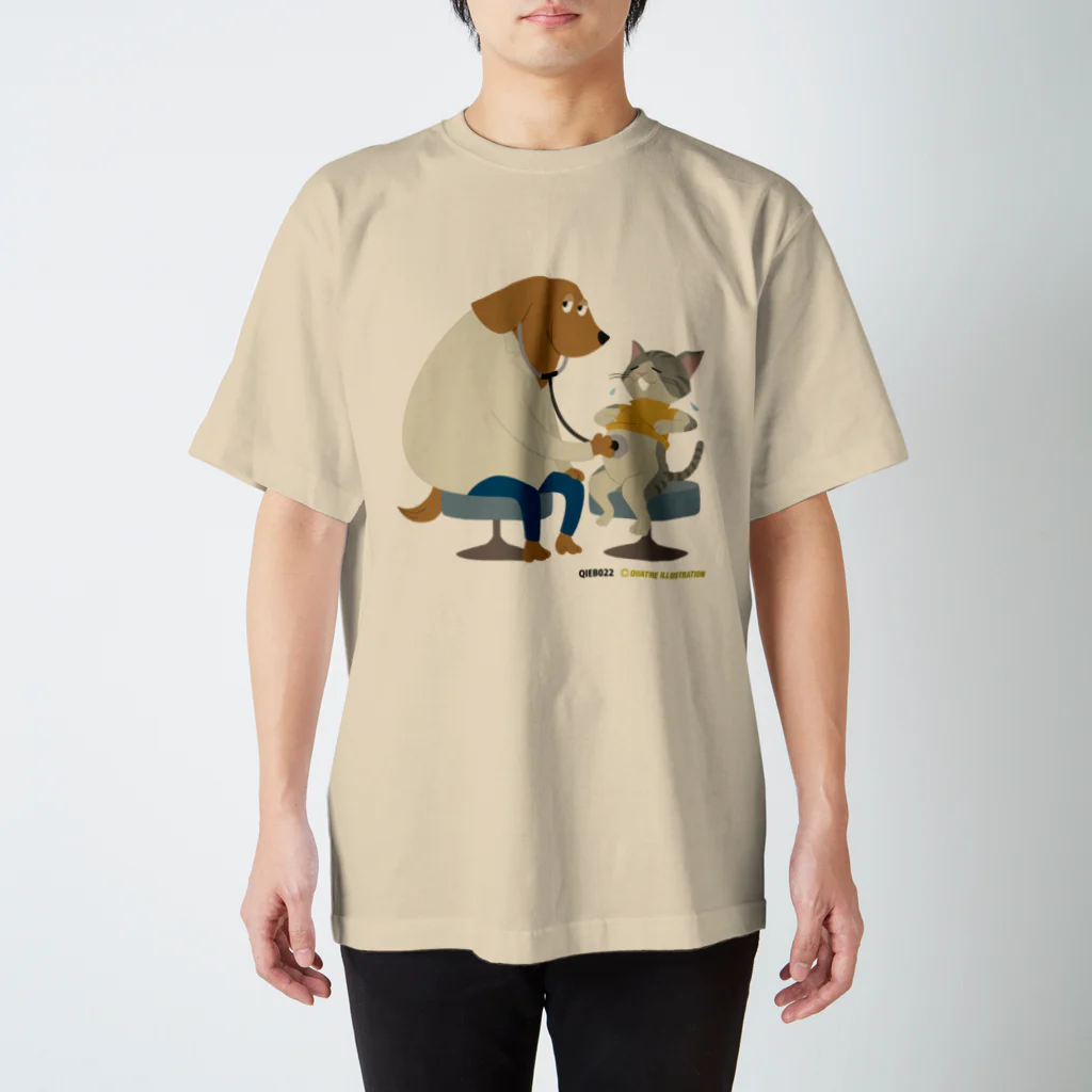 Quatre Illustrationの犬のお医者さん スタンダードTシャツ