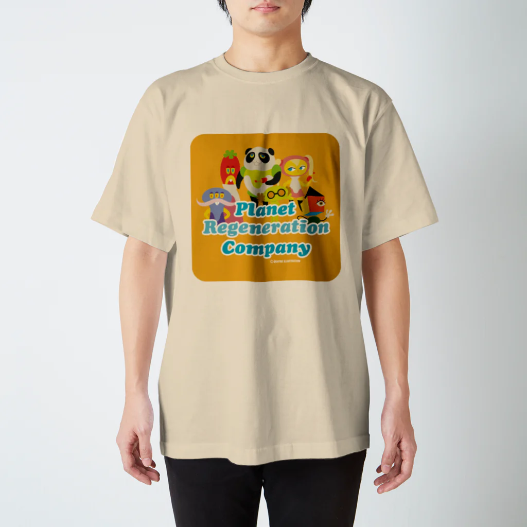 Quatre Illustrationの惑星再生カンパニー01 Regular Fit T-Shirt