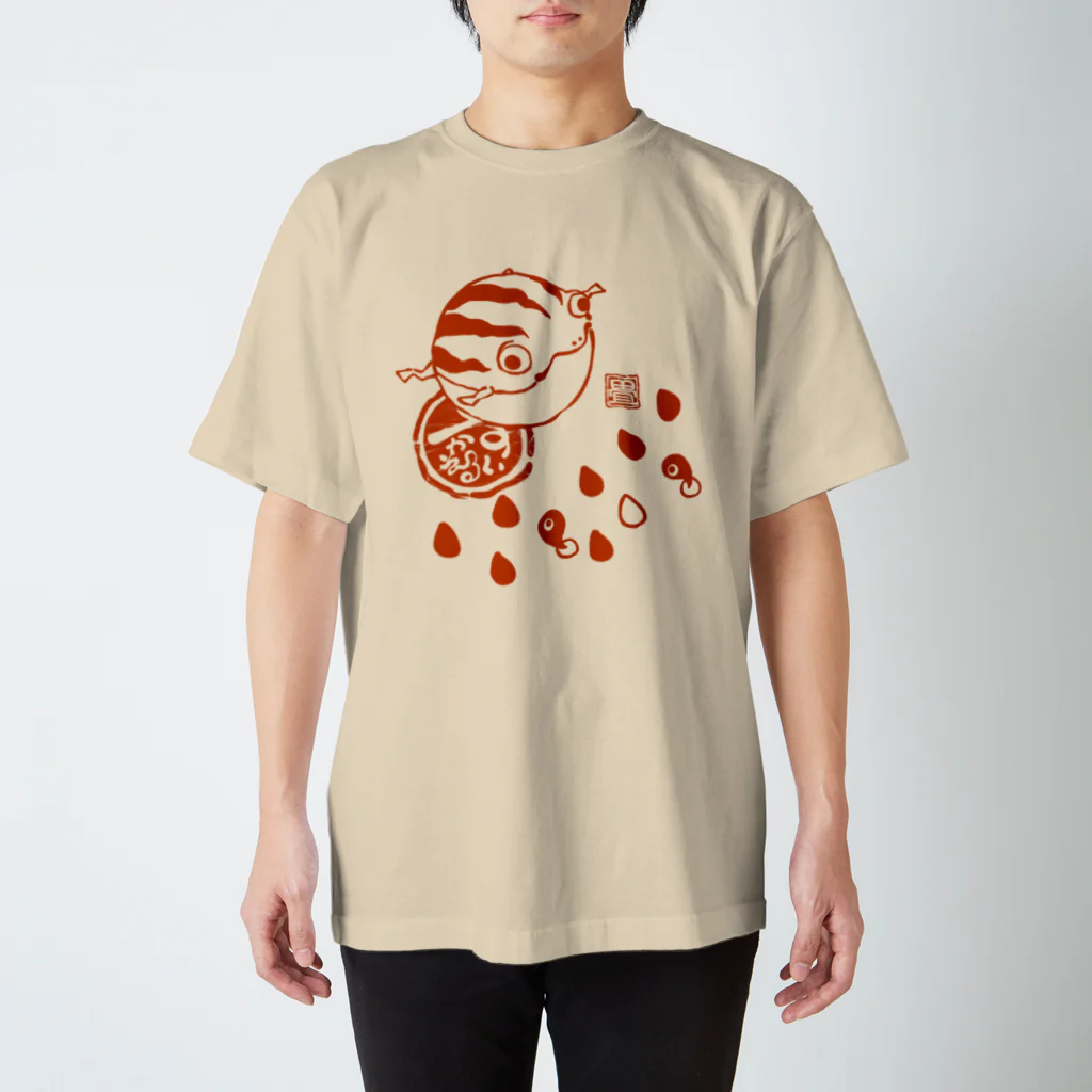 花日和 畳のすいかえる(赤) Regular Fit T-Shirt