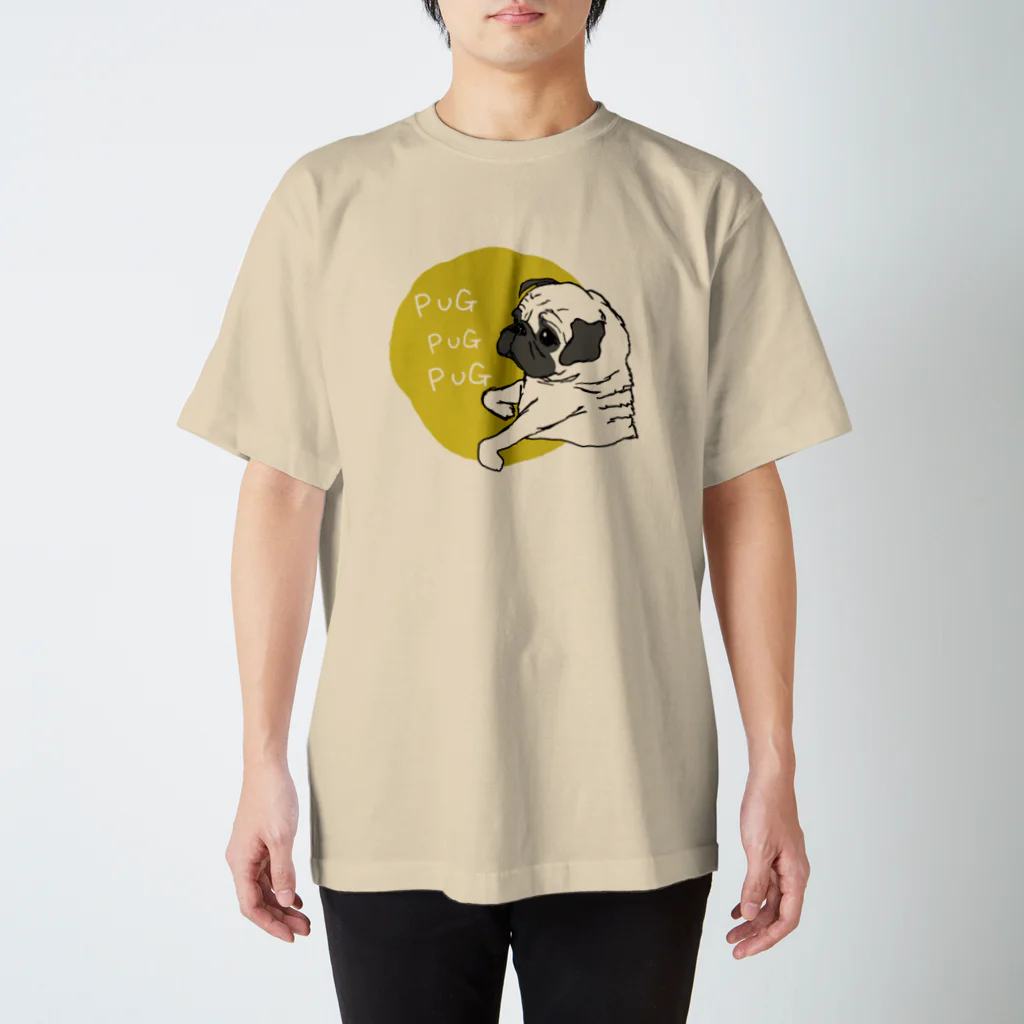 Ayumi HIdakaのPUGPUGPUG フォーン✖️イエロー スタンダードTシャツ