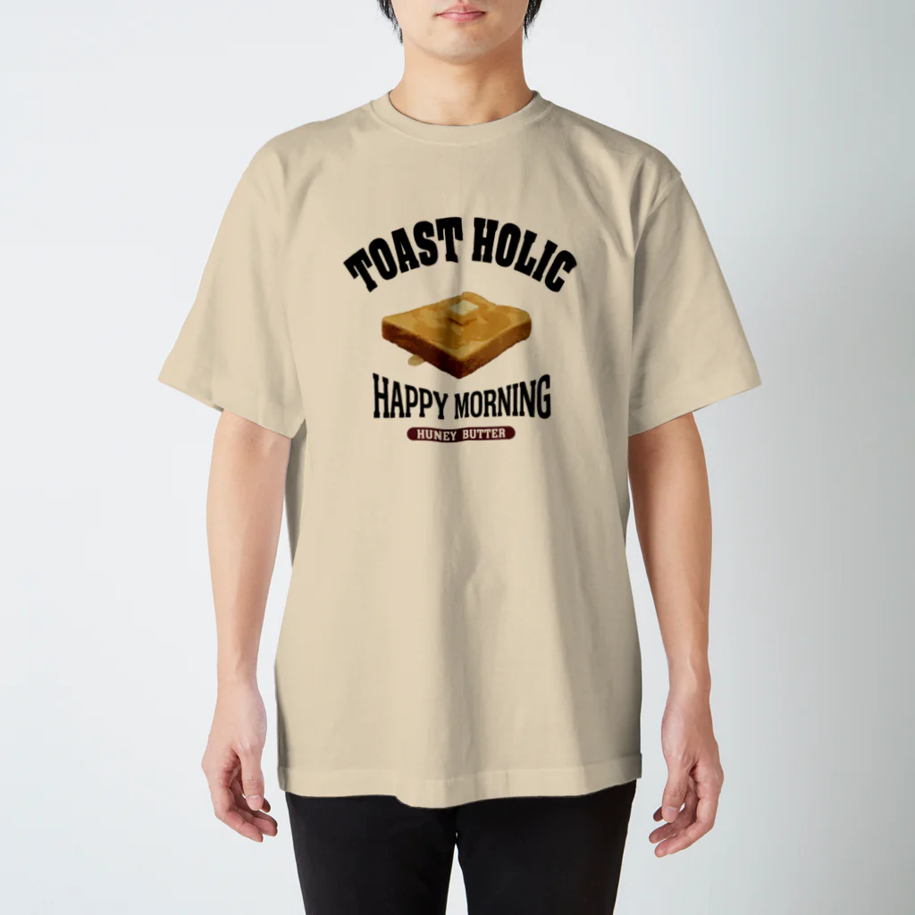 メシテロタイプ（飯テロTシャツブランド）のハニーバター（アレンジトースト ビンテージ風） スタンダードTシャツ