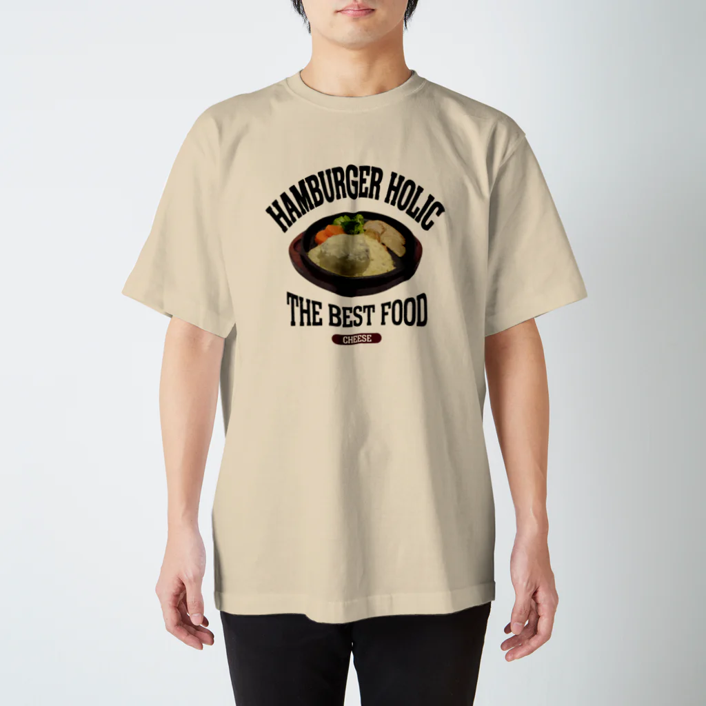 メシテロタイプ（飯テロTシャツブランド）のチーズハンバーグ（ビンテージ風） Regular Fit T-Shirt