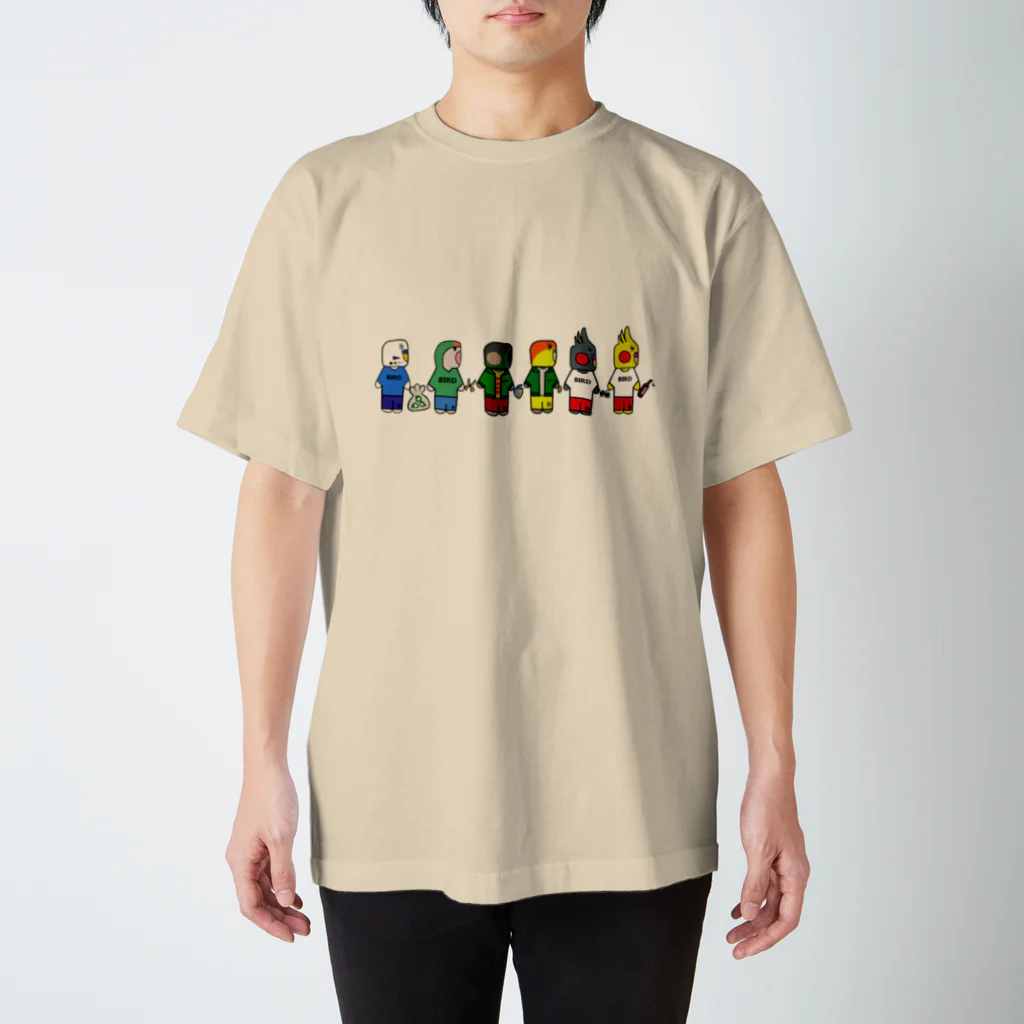 Takechan_houseのインコ大集合 スタンダードTシャツ