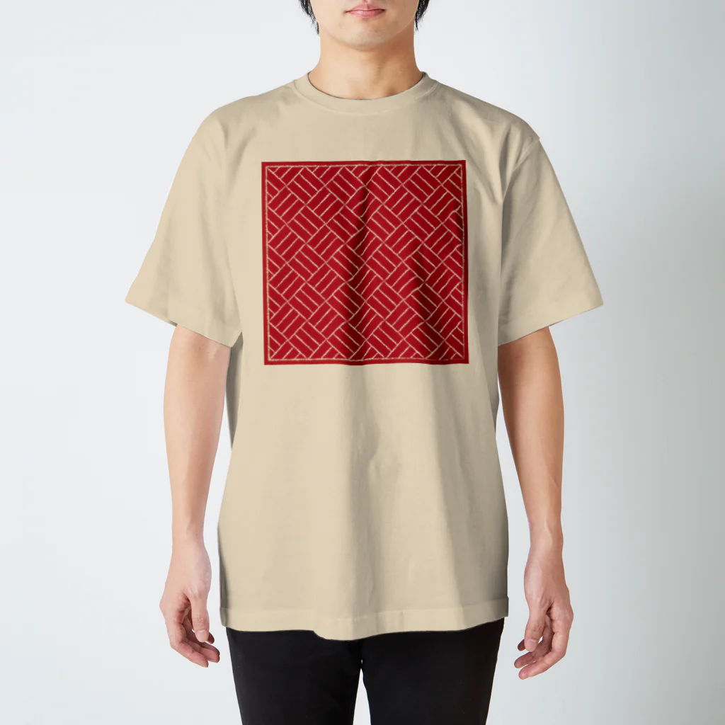 きまぐれノーティのきまぐれWa風「三崩し」_紅（べに） Regular Fit T-Shirt