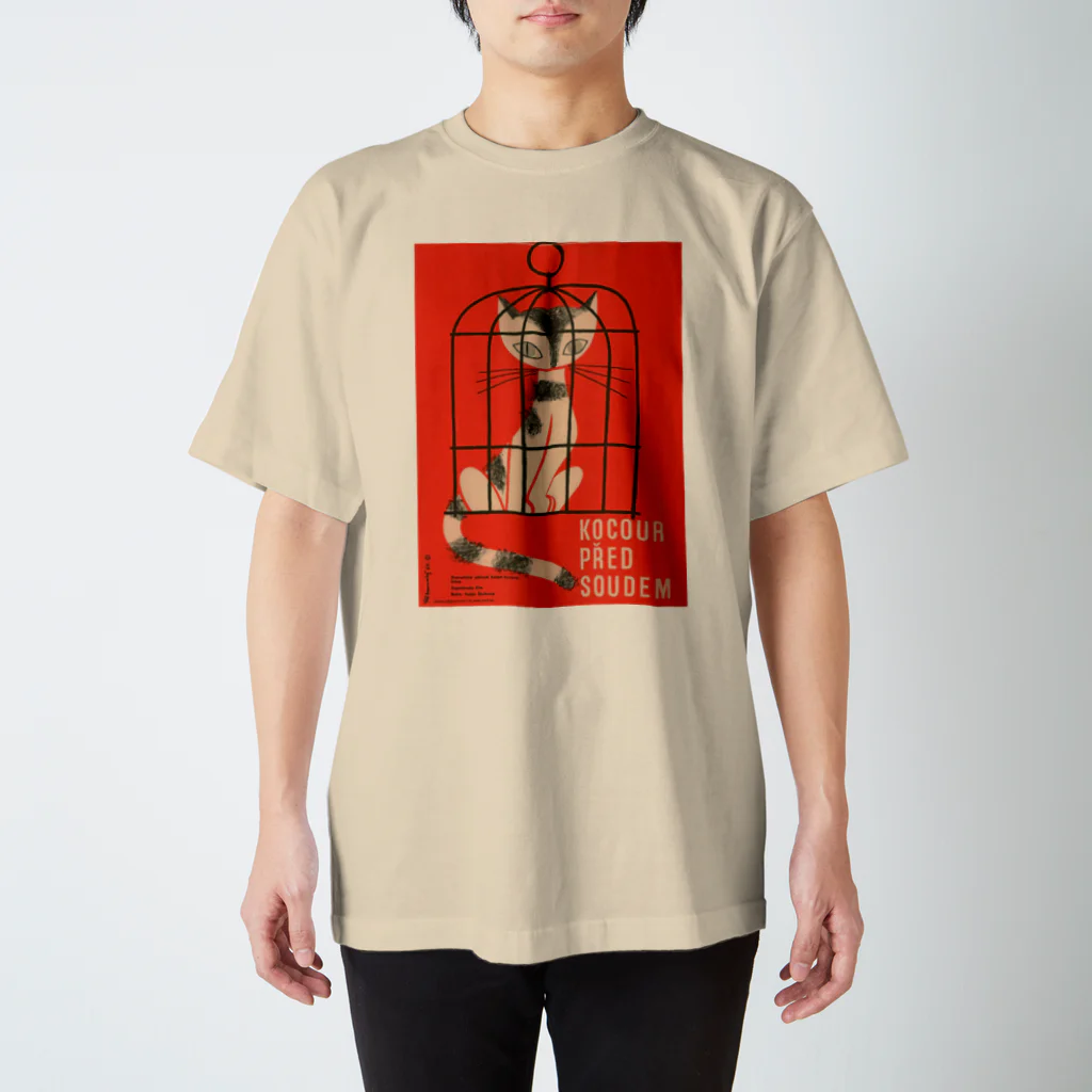 YS VINTAGE WORKSのチェコ　映画「Veliko sudjenje」ポスター　籠猫 スタンダードTシャツ