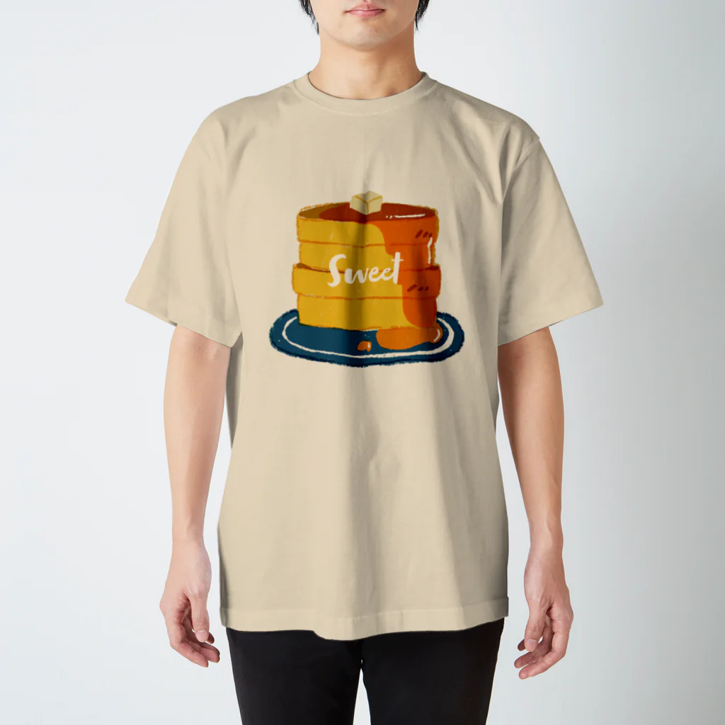 ちくわぶのほかほかパンケーキ 文字あり スタンダードTシャツ