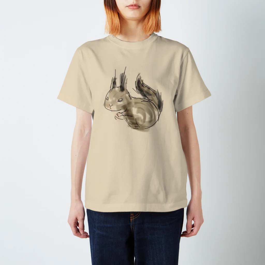 みーこのこちらに気がついたリス Regular Fit T-Shirt