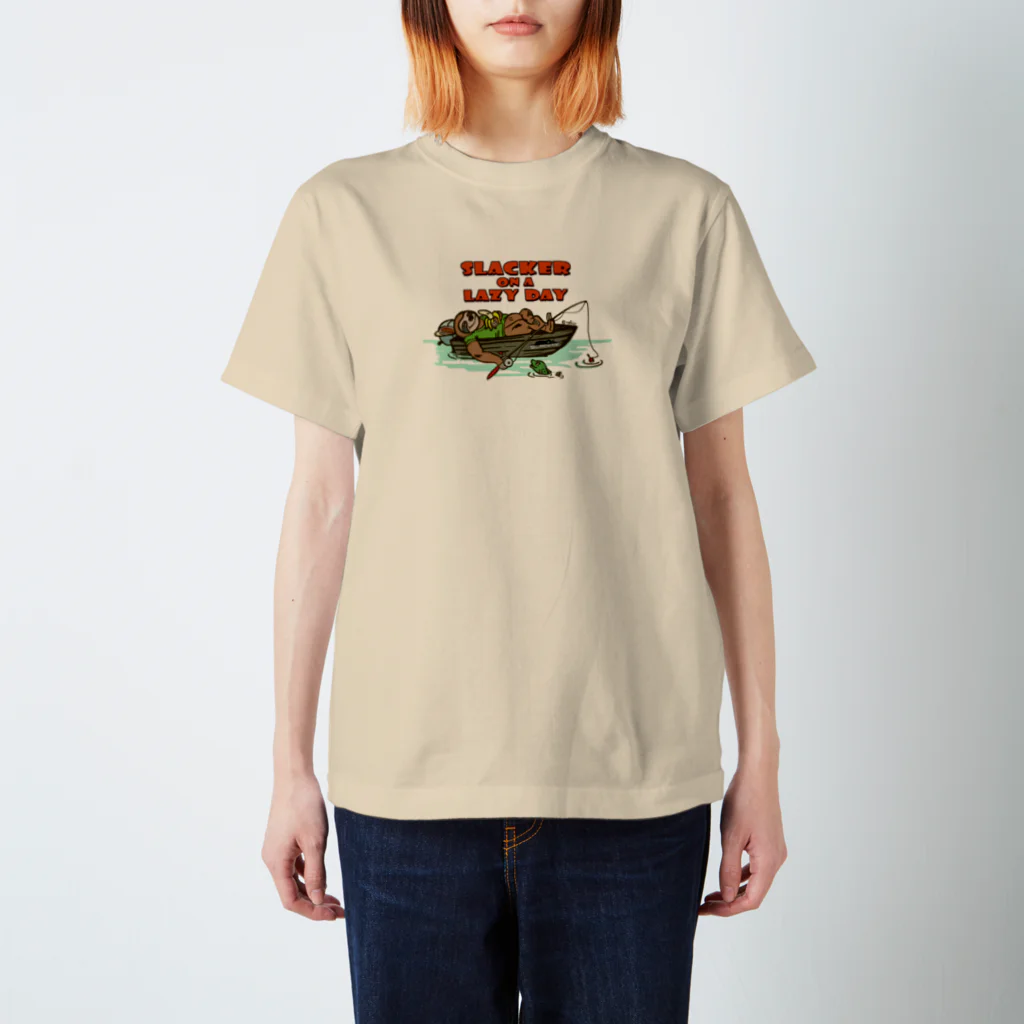 ルアー千一夜 StoreのSlacker On A Lazy Day Regular Fit T-Shirt