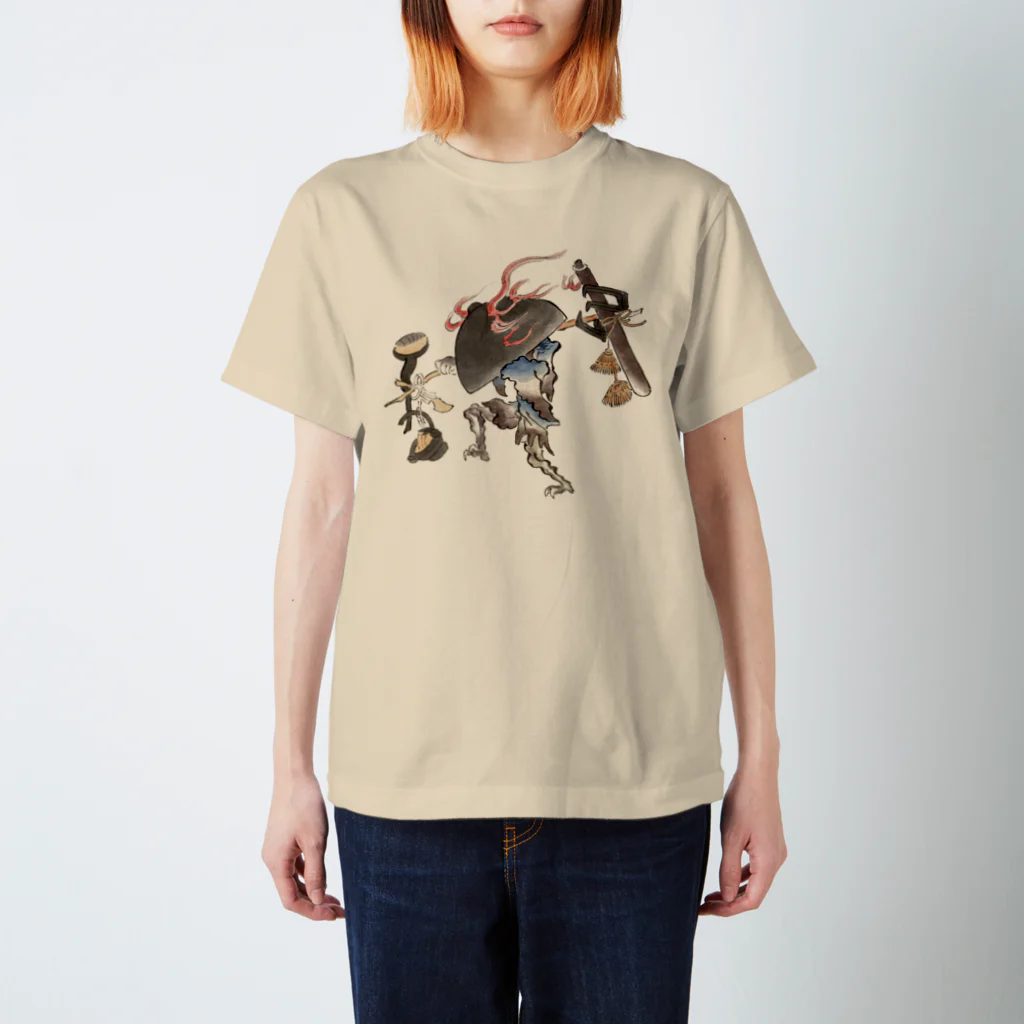 和もの雑貨 玉兎の百鬼夜行絵巻 鍋坊主【絵巻物・妖怪・かわいい】 Regular Fit T-Shirt