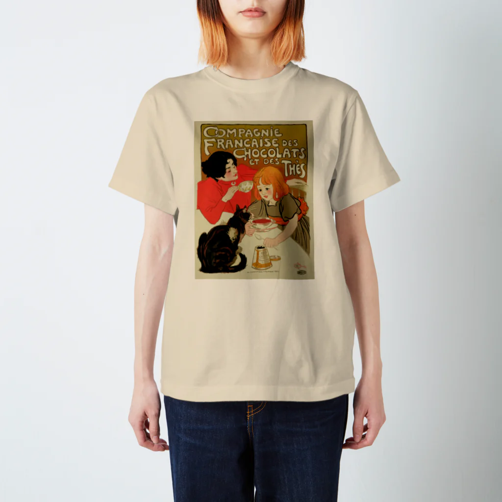 Le cabinet de curiositéのCompagnie Francaise des chocolats et des thes , Théophile Alexandre Steinlen スタンダードTシャツ