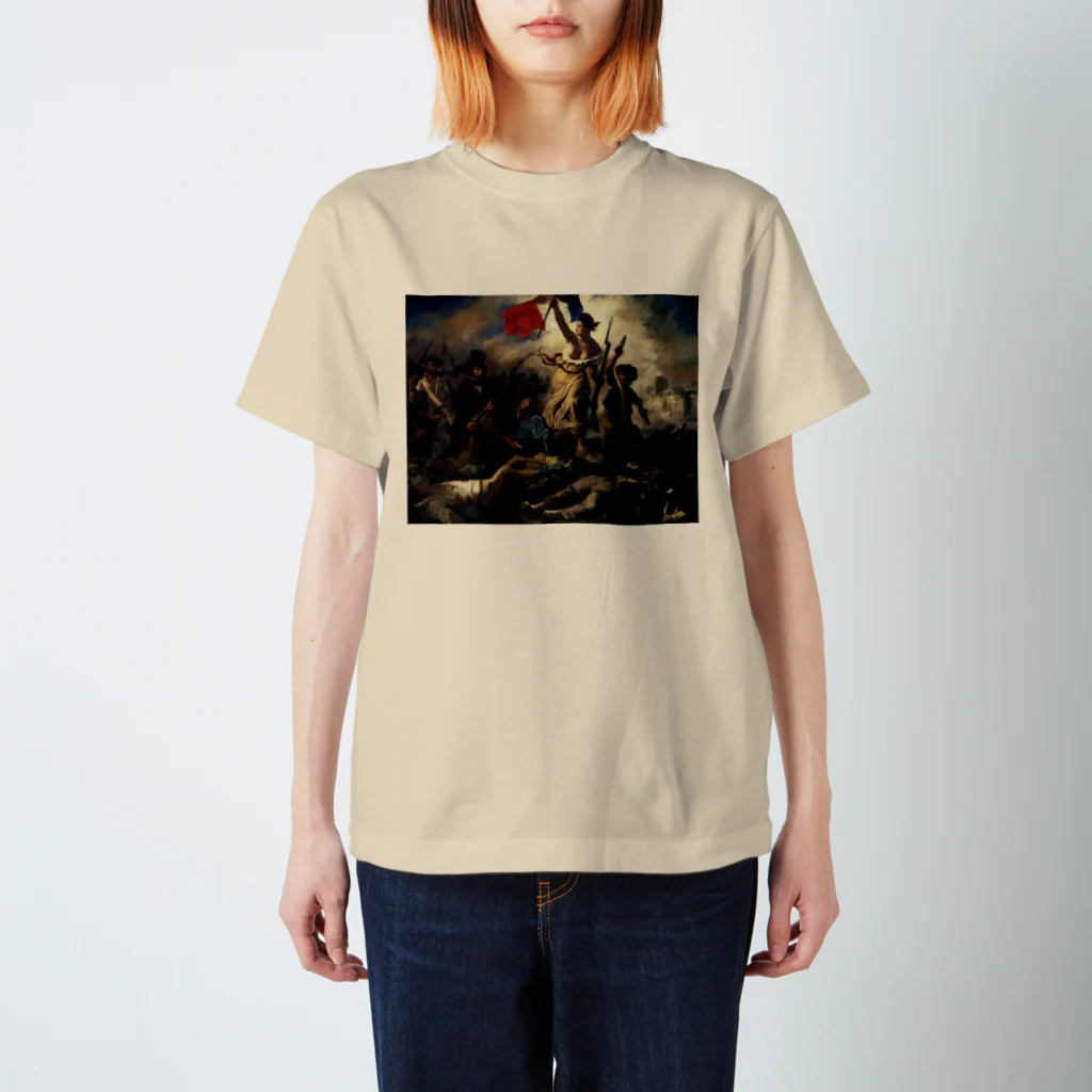歴史グッツショップのドラクロワ「民衆を導く自由の女神」 Regular Fit T-Shirt