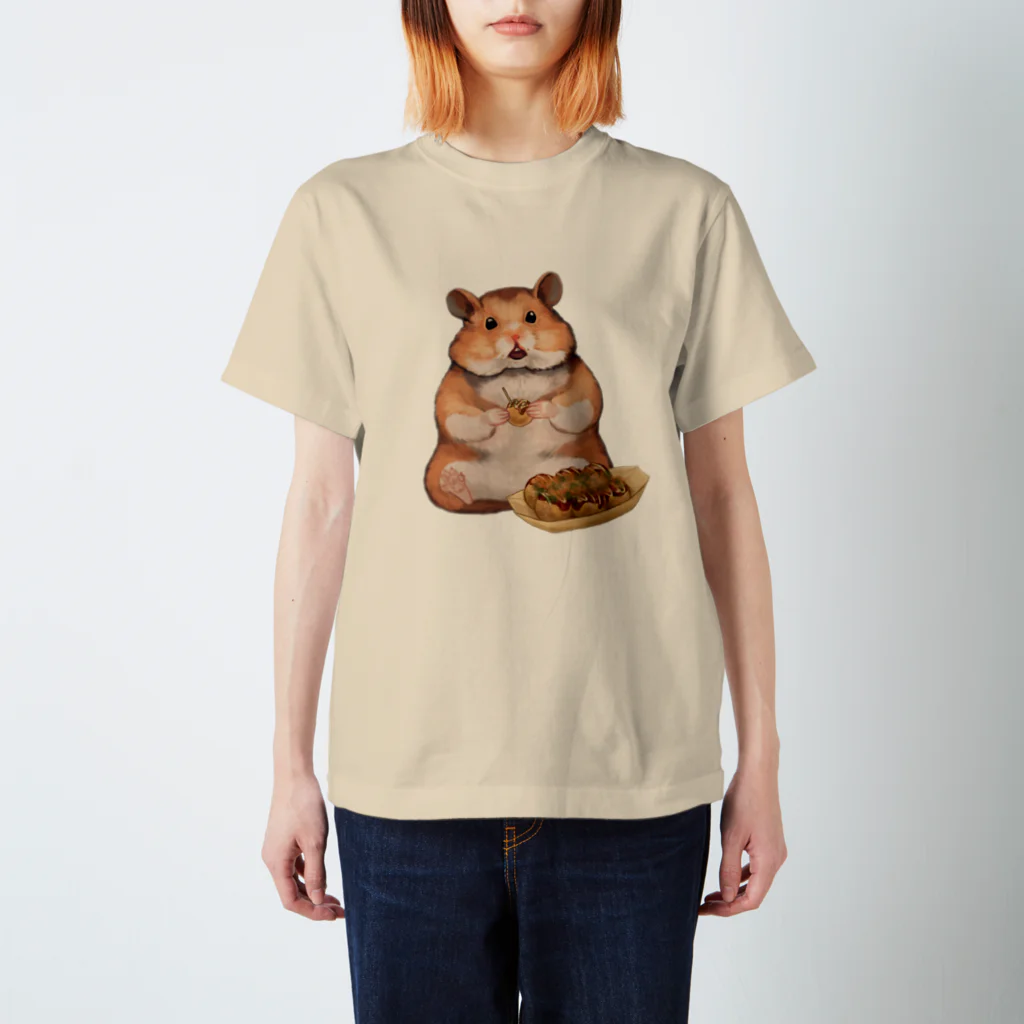 PURIPURI29のたこ焼き食べるハムちゃん Regular Fit T-Shirt