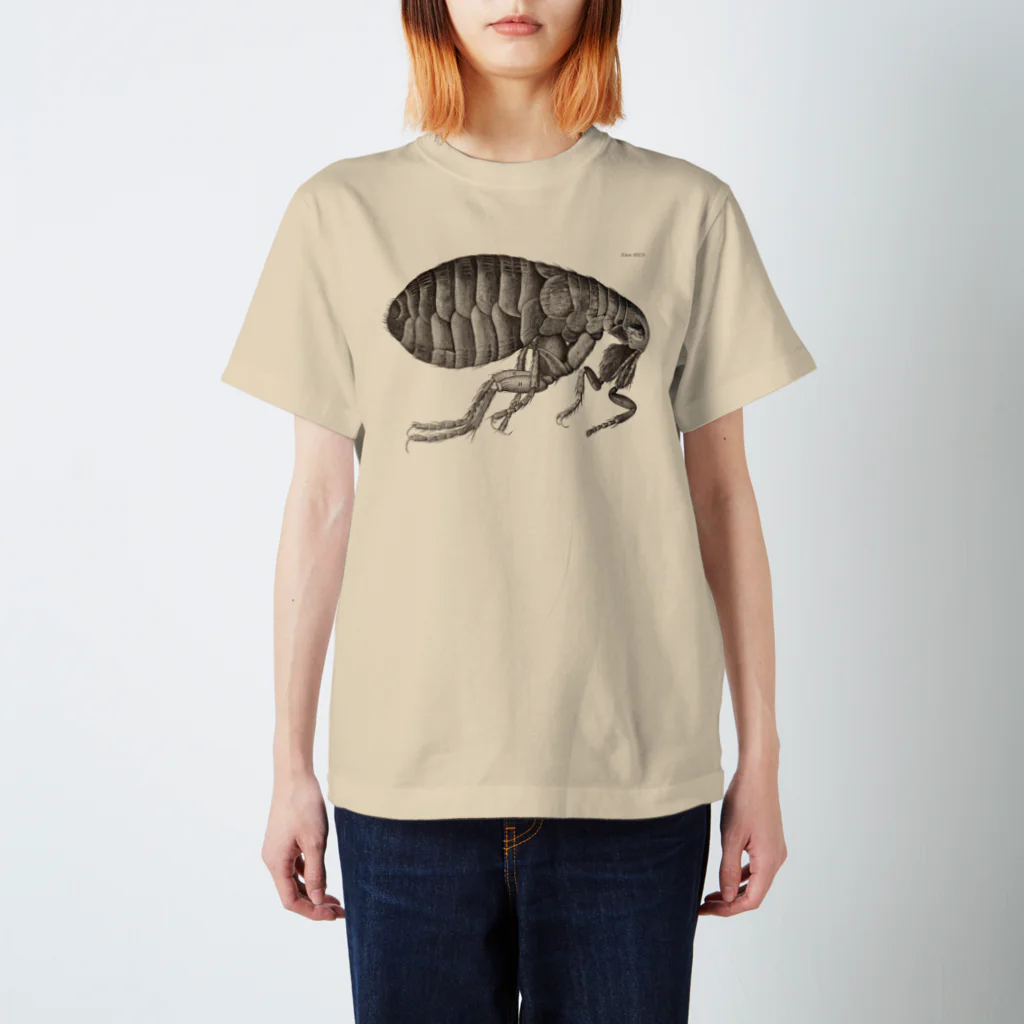 博物雑貨 金烏の蚤(ノミ)の側面図 - Getty Search Gateway Regular Fit T-Shirt