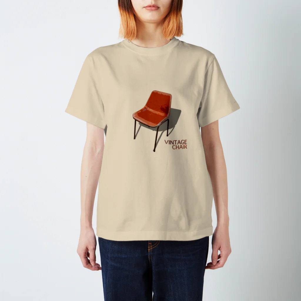 OSMWORKSのVINTAGE CHAIR ビンテージチェアレザーブラウン スタンダードTシャツ