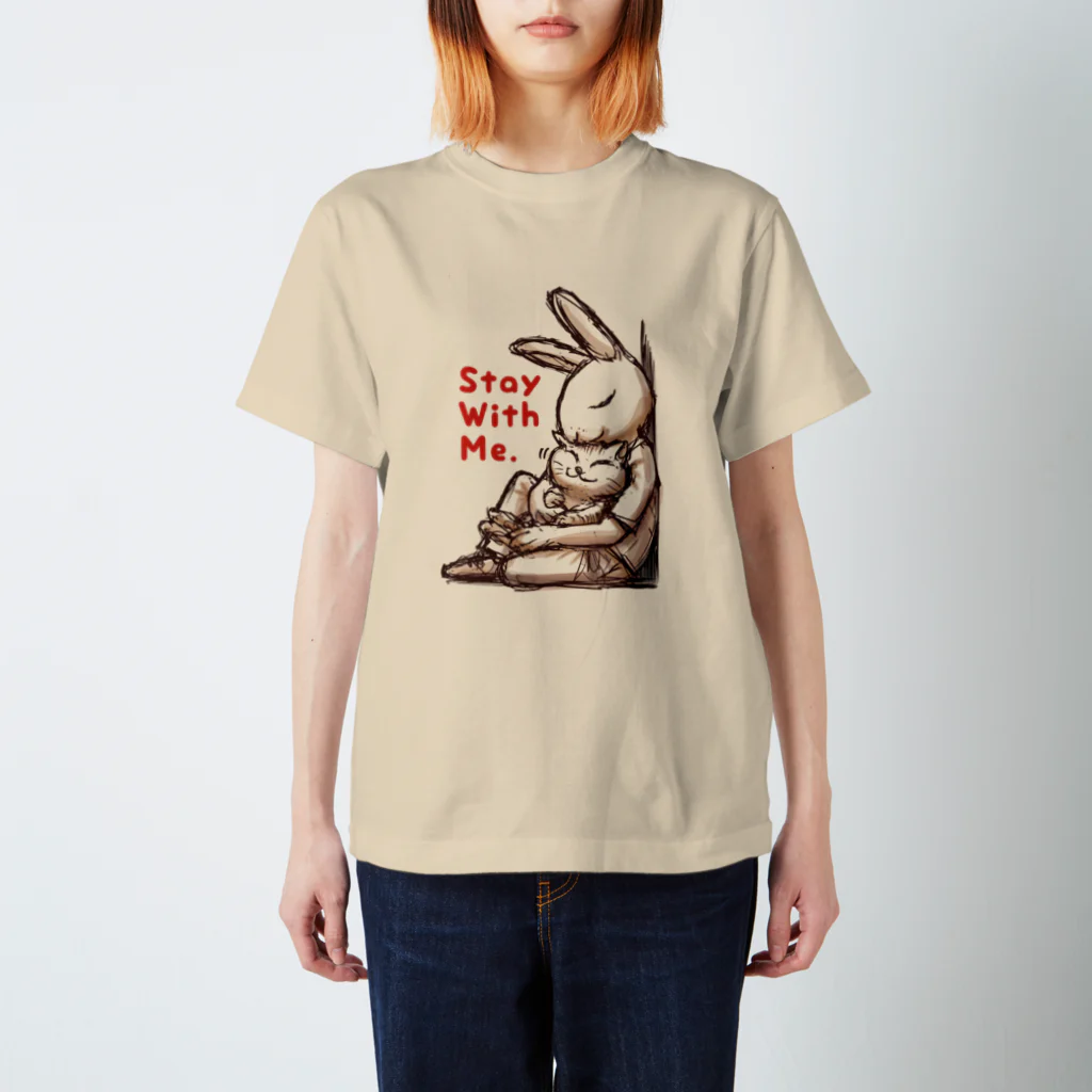 BeachBunnyのうさぎとねこ　Stay With Me スタンダードTシャツ