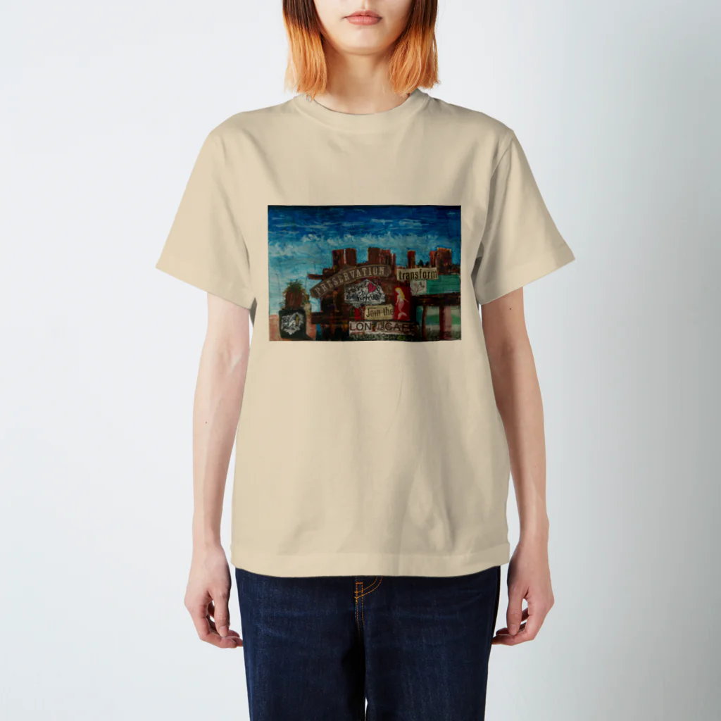 栗原進@夢の空想画家のVelvet Beach Surf Point スタンダードTシャツ