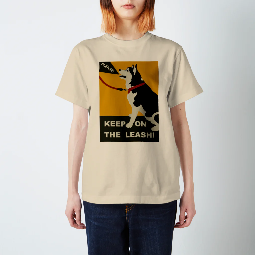 ねるくるのKEEP ON THE LEASH! (Shostako Yellow) スタンダードTシャツ