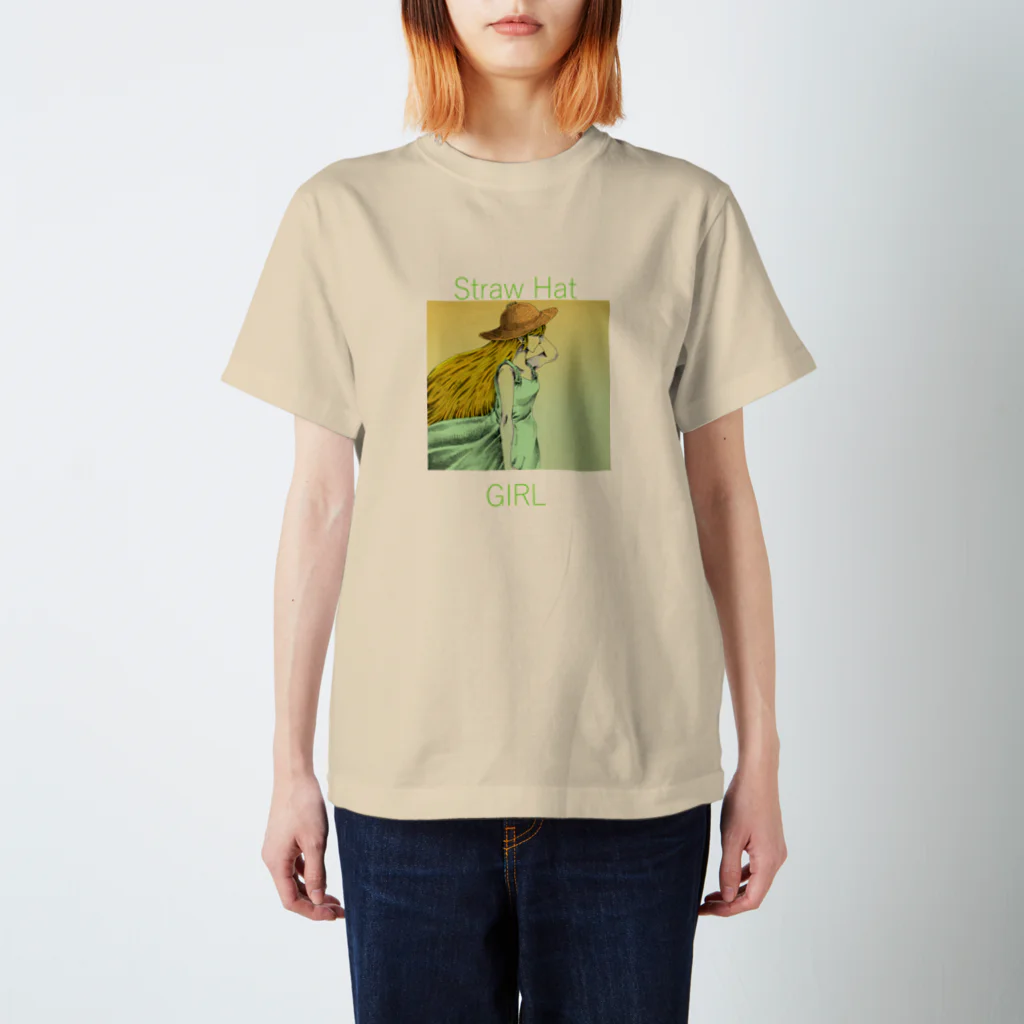 ヒョウシキのStraw Hat. Regular Fit T-Shirt