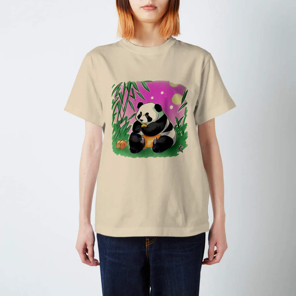 Magokoroの夏のパンダ スタンダードTシャツ