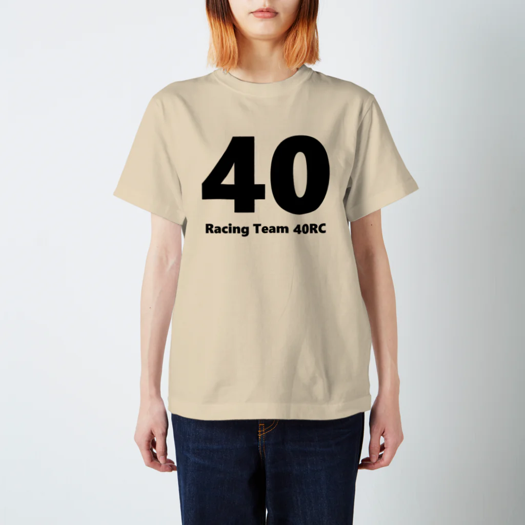 40RCの40RC公式Tシャツ（黒文字） 티셔츠