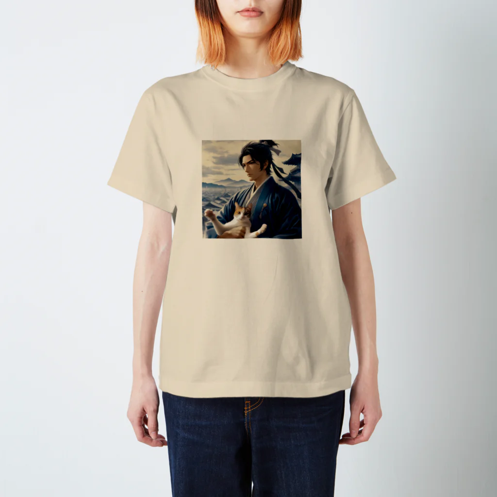猫好き Japanの猫好きな武士 Regular Fit T-Shirt