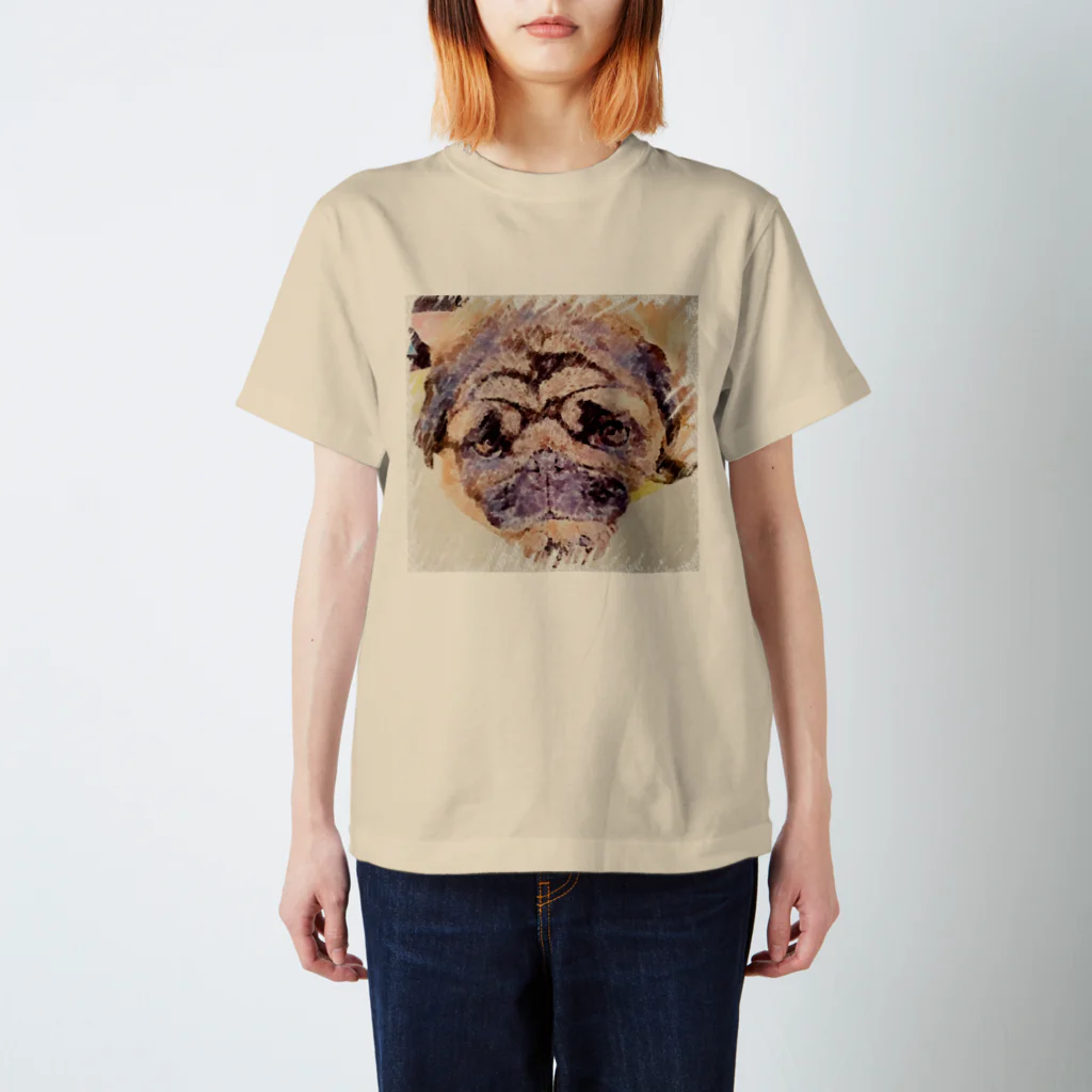 KenHana ハウスのパグ犬　花ちゃん　ケンちゃん　クッション Regular Fit T-Shirt