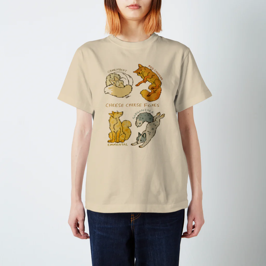 タタナ幻獣館のCHEESE CHEESE FOXES スタンダードTシャツ