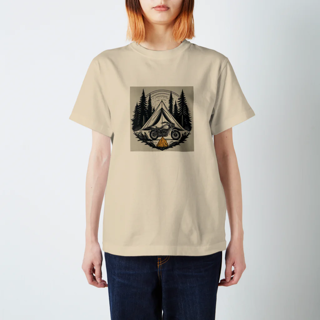 shime_savaのキャンプとバイク Regular Fit T-Shirt