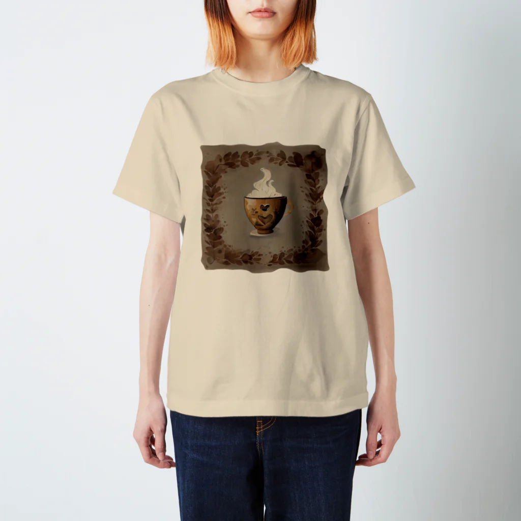 leisurely_lifeのA richly decorated coffee-inspired T-shirt design スタンダードTシャツ