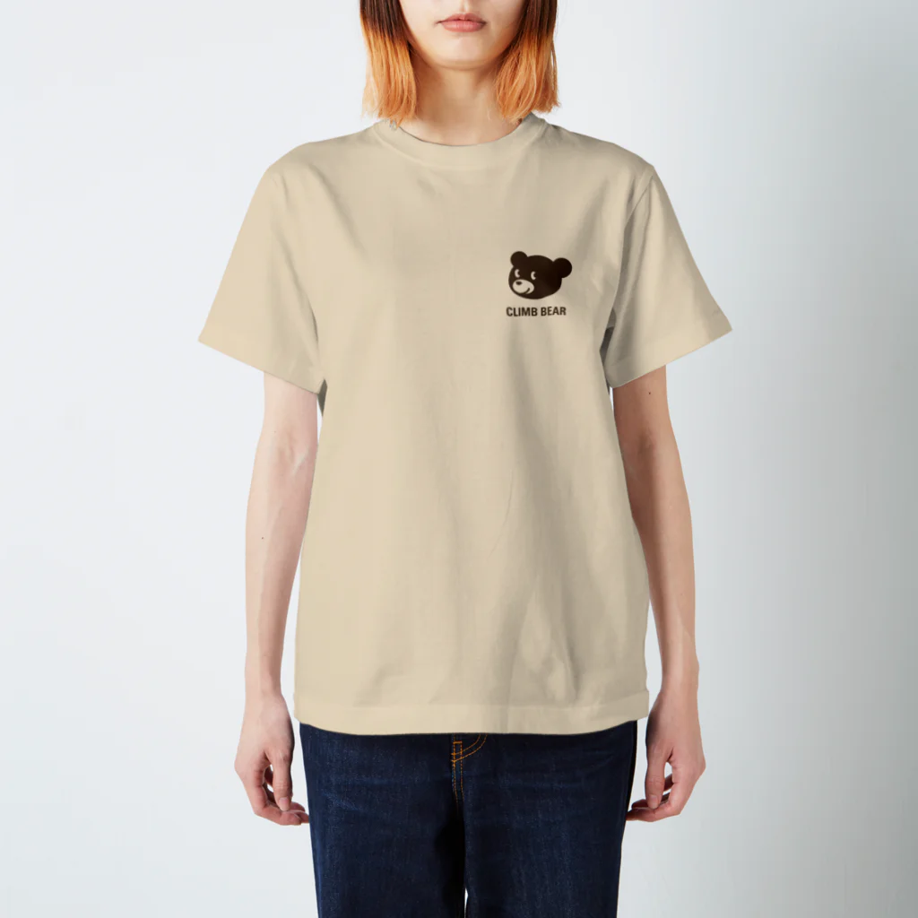 muneji_origamiのCLIMB BEAR（バックプリント） スタンダードTシャツ