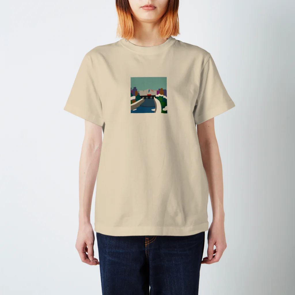 7センチの鴨  川 (朝) Regular Fit T-Shirt